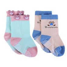 Los niños calientes de la venta no deslizan los calcetines de encargo del bebé del tobillo del niño del algodón